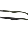 Side view of Carbon Fiber Frame Polarized Aviator Sunglasses For Men Dope Lightweight Durability With Gunmetal Finish And Dark Green Lenses.