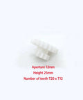 Two Speed Hi Low Plastic Double Gear Set For CJ0618 Mini Lathe Series Replacement Part Built For Small Metal Projects And Handles Tough Cuts With Durable M2.25 Module 45mm Height 30mm Bore 29 Teeth, white plastic gear