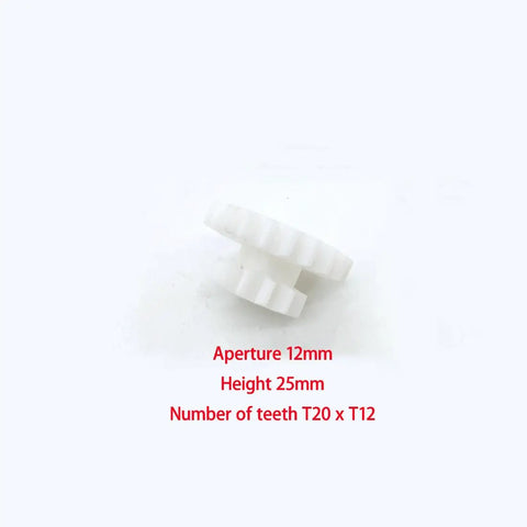 Two Speed Hi Low Plastic Double Gear Set For CJ0618 Mini Lathe Series Replacement Part Built For Small Metal Projects And Handles Tough Cuts With Durable M2.25 Module 45mm Height 30mm Bore 29 Teeth, white plastic gear