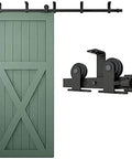 Heavy Duty 6.6 Ft Ceiling Mount Sliding Barn Door Hardware Kit Fits 40 Inch Wide Wooden Doors Easy To Install Smooth And Quiet Operation