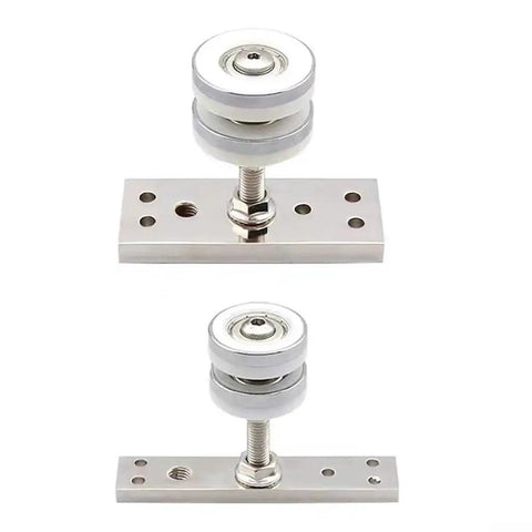 Silent Rolling Folding Door Pulley Crafted For A Hella Smooth Glide On Top Hung Wood Screens And Barn Tracks Built Tough Zinc Alloy Hardware Replacement Unit Silver featured with dual nylon wheels and zinc base.