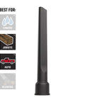 Dual-Fit Crevice Tool For Wet Dry Vacuums Reaches Tight Corners And Car Interior, narrow attachment shown