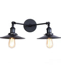 Badass Industrial Vintage Dual Light Wall Sconce Featuring Adjustable Metal Arms For Instant Room Upgrades Rock Solid Construction Easy Install In Stunning Chrome Or Sleek Matte Black Finishes Today in matte black.