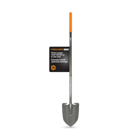 60-Inch Pro Garden Shovel For Digging, Heavy-Duty Steel Spade With Straight Handle, Ergonomic Tool Displayed Vertically