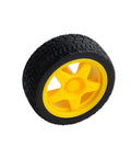 Yellow plastic tire wheel for Mini DC Gearbox Motor Dual Shaft 1 To 48 TT Gearbox For Arduino Smart Car Robot 3 To 6V.