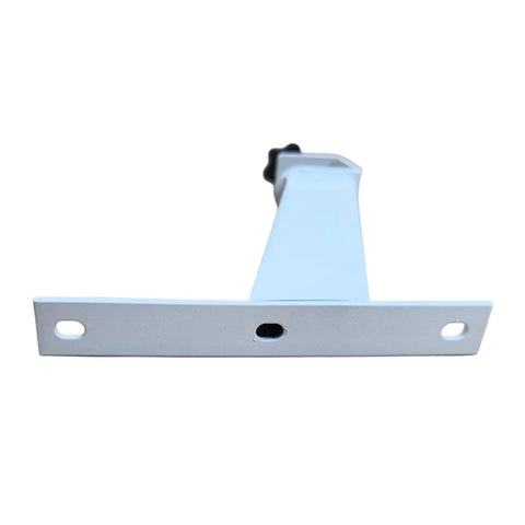 Adjustable Iron Table Leg For Desk Height Increase And Ergonomic Setup, sturdy white metal support displayed horizontally
