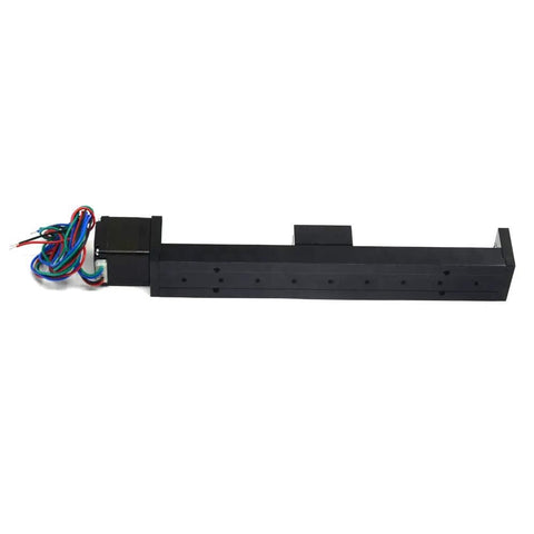 150Mm Travel Mini Linear Rail Guide With Lead Screw T6x1 And NEMA11 Stepper Motor for DIY CNC Router shown side view