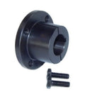 Premium Steel Split Taper Bushing With A Precise 1.125 Inch Bore For Qd Sheave Mounts, featuring flange and screws.
