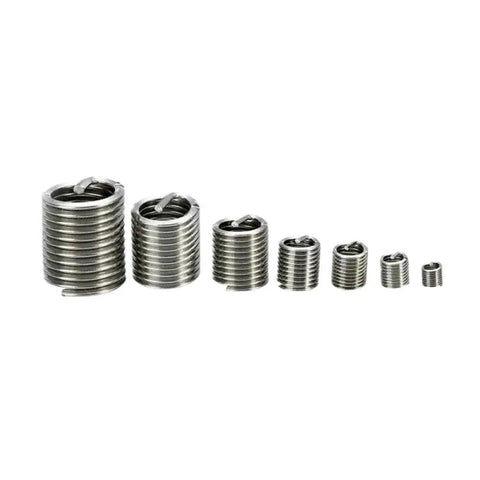 Thread Repair Insert Kit With 140 Pieces Stainless Steel Helicoil Style Rethreading Set DIY Friendly M3 Through M12 For Metal Hole Restoration And Quick Repairs, assorted inserts