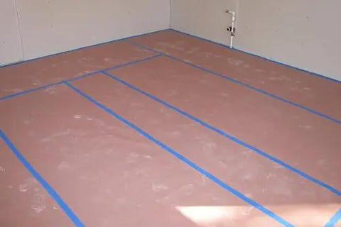 Top Shelf Red Rosin Construction Wrap thirty six inches wide two hundred feet long heavy duty building paper laid flat on a floor.