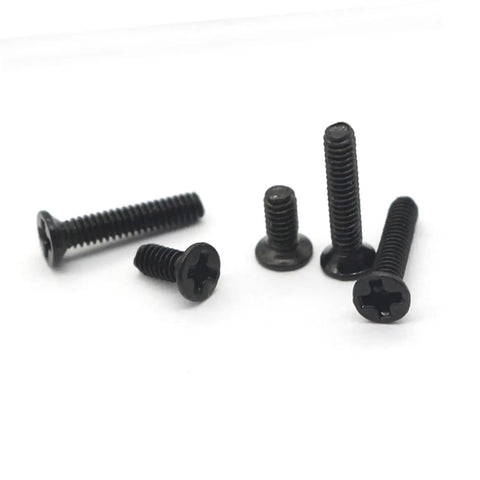 Miniature Screw Set With Transparent Storage Case For Easy Access For DIY Repairs And Assembly, assorted black machine screws