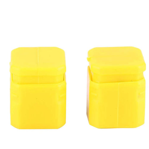 Two yellow protective cases for High Precision CNC Milling Collet Set Made From Durable 65Mn Steel For Quarter Inch And Eighth Inch Shank Bits
