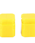 Two Piece Spring Steel CNC Collet Chuck Holder Set For Milling And Machining yellow storage cases on white background