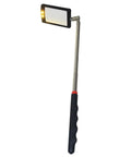 Telescoping LED Lighted Inspection Mirror With 360 Degree Swivel And Flexible Reach For Tight Spots Extra Bright View To Hit Dead Angles Line Of Sight Tool For Auto Mechanic Pros, with an extendable shaft and LED lights visible.