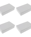 Four Pack Waterproof Electrical Junction Boxes White ABS Plastic Project Junction Cases Built To Last Durable Dust Proof Rust Resistant Easy To Install No Tools Needed Includes Four Boxes 3.15 By 1.97 By 0.79 Inches