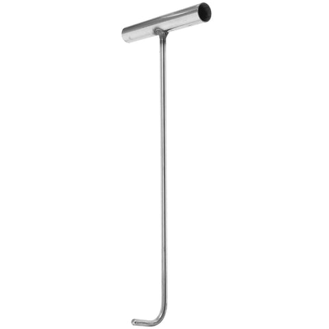Heavy Duty Stainless Steel Manhole Cover Hook Lift Tool For Easy Grate Pulling And Door Lifting, Corrosion Resistant Utility Lifter, 15 Inch Reach