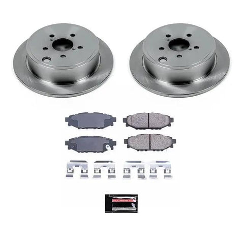 Beefed Up Rear Brake Kit With Z17 Ceramic Pads And Rotors For Subaru BRZ 2013-16 Forester 2009-13 Impreza 2008-14 Legacy 2010-14 Outback 2010-14 Full Rear Disc Brake Replacement Set