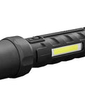 Polysteel 700 LED Flashlight 800 Lumens Heavy Duty Stainless Steel Core Pure Beam And Twist Focus Dual Beam COB Area Light