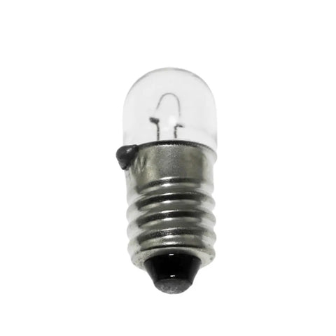 E10 12V 3W miniature light bulb showcasing glass top and metal base, part of the Straight Up Solid Five Pair Set.