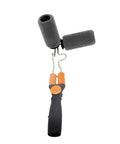 Dual Roller Paint Runner With Extendable Telescopic Pole For Fence Railing And Tubing Heavy Duty seamless brush kit close-up of rollers and handle.