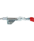 Heavy Duty Vertical Toggle Clamp With Rock Solid 90 Kg Holding Power And Ergonomic Anti Slip Grip For Welding Jigs Metal Fabrication And Quick Release Shop Rig side view showing zinc coated steel construction.