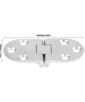 Marine Grade 316 Stainless Steel Door Hinges Mirror Polished Flush Mount 2 Pack for cabin hatch and boat compartments.