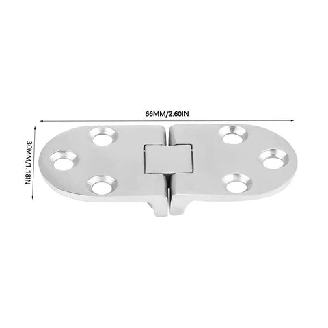 Marine Grade 316 Stainless Steel Door Hinges Mirror Polished Flush Mount 2 Pack for cabin hatch and boat compartments.