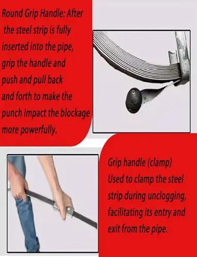 Grip handle for Heavy Duty Steel Drain Auger For Kitchen Bathroom And Shower Drains Tough As Nails Manual Plumbing Snake.
