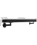 Badass Black Stainless Steel Wall Mount Handrail For Stairs And Hallways With Heavy Duty Support and Tight Secure Grip For Indoor Renovation and Exterior Installations, 48 inch length.