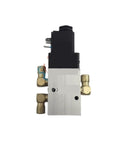 4 Way 2 Position Solenoid Valve Replacement For PM52 SM74 SX74 Printers, 1 Piece, Compatible With S9.184.1051 Model, silver and brass