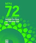 Cover of National Fire Alarm And Signaling Code 2016 Edition with green bubbles and number 72 prominently displayed.
