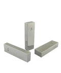 Beefy Precision Steel Measuring Block Gauge for Lathe Tools displayed as three steel blocks with etched numbers.