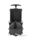 Front view of Ready-To-Use Gate Valve with Built-In Clear Adapter for 3-Inch Sewer Fittings, durable black construction, RV use