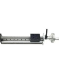 Premium Manual Linear Sliding Table Stage Featuring Top Shelf Precision Ball Screw Spindle, 100-1000mm, for heavy duty machinery.