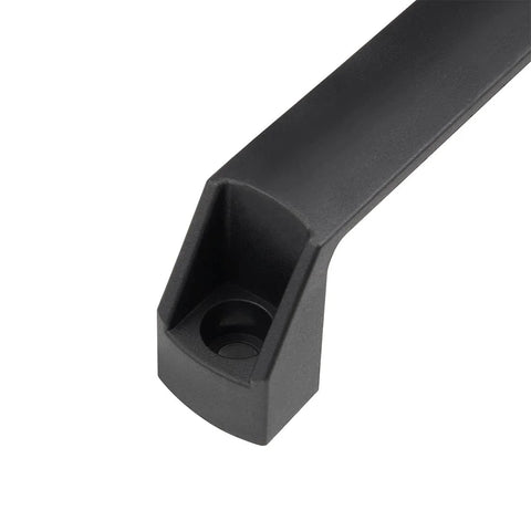 Close-up of Black Plastic Pull Handles 150Mm Hole Centers For Luggage And Equipment, 170Mm Overall Length, 2 Pack