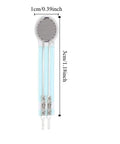 Two Pack Thin Film Pressure Sensor, Flexible Bendable Force Sensitive Resistor, 20g To 3kg Range, High Accuracy With Low Drift, Ideal For Auto And Industrial Measurement Applications, 1cm x 3cm sensor
