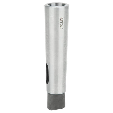 MT3 to MT2 taper drill sleeve reducing adapter, silver metal for lathe and milling fixtures