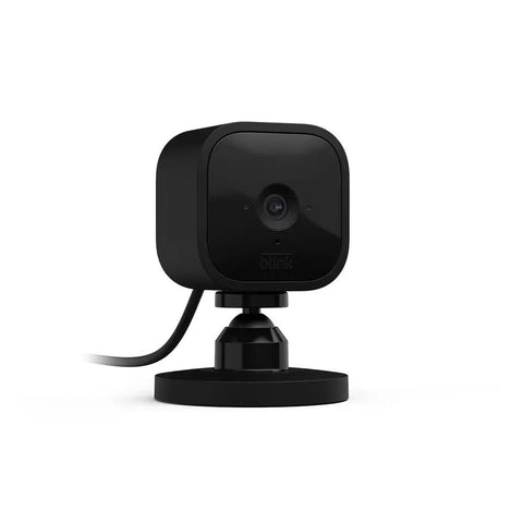 Black Mini Indoor Plug In Smart Security Cam with 1080P HD Video Night Vision Motion Detection Two Way Audio, Works With Alexa