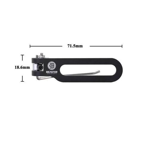 Magnetic Arrow Rest For Recurve Bow Barebow Aluminum 7075 Alloy Adjustable Backside Archery Rest with dimensions