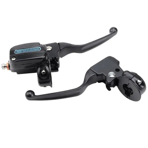 Motorcycle Black Brake Clutch Lever Master Cylinder With Aluminum Alloy Housing And Stainless Steel Piston Durable And Corrosion Resistant
