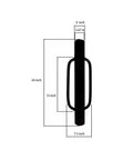 Heavy Duty 24 Inch Fence Post Driver With Handle 12 Pound Steel Post Pounder Rammer dimensions illustration