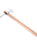 Stainless Steel Double Headed Pickaxe With Wood Handle And Comfort Grip For Easy Digging And Soil Loosening, garden tool on white background