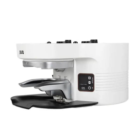 Precision Automatic Coffee Tamper Featuring Smooth Adjustable Pressure And Customizable Tamping Profiles For 54 Millimeter Portafilters No Sweat Home Brewing, side view.