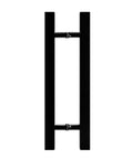 Push Pull Door Handle for Glass, Wood, and Barn Doors Black Lacquered Stainless Steel Square Tube Beefy Heavy Duty Gate Hardware
