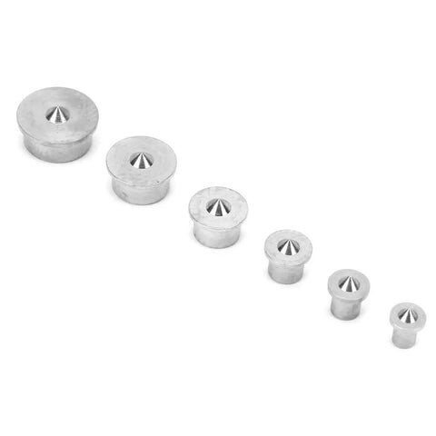 Six Piece Heavy Duty Dowel And Tenon Center Set For Woodworking In Stainless Steel With 4mm To 12mm Dowel Centers