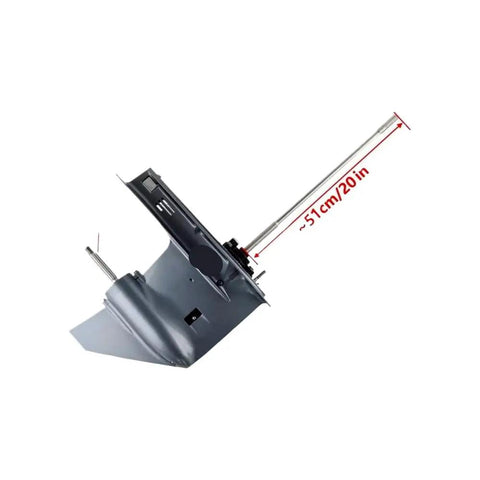 Direct Fit Lower Unit Assembly With L Shaft For 50 To 60 Hp 4 Stroke Outboard Boats Heavy Duty Replacement Gears, side view showing dimensions.