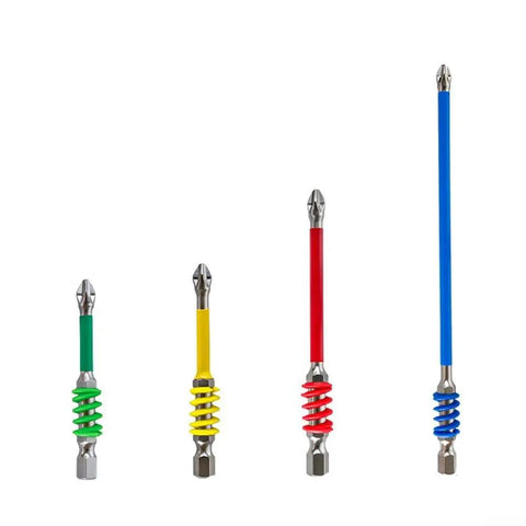 Top Tier Minhe Spring Bit Set For Electric Screwdriver And Drill Kits Featuring Sweet Anti Slip Grip And Shock Absorbing Build To Crush Any DIY Project Or Pro Job With Zero Wobble And Total Control For Every Twist, 4-piece bit set