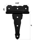 4 Inch Decorative T Strap Hinges Set With Screws Built To Last Heavy Duty Black Tee Hinges For Sheds Gates Barn Doors And More