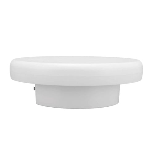 Premium Electric Rotating Turntable Display Stand With 360 Degree Smooth Spin For Jewelry And Watches, USB Or Battery Operated, shown from side with flat surface.