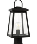 Founders Outdoor Post Lantern Black 1 Light Outdoor Lamp for Patio and Garden Decor Classic Vibe Meets Modern Look Outdoor Light Fixture